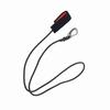 Elastic String Boating Kayak Paddle Safety Rod Leash with Carabiner for Paddling Black