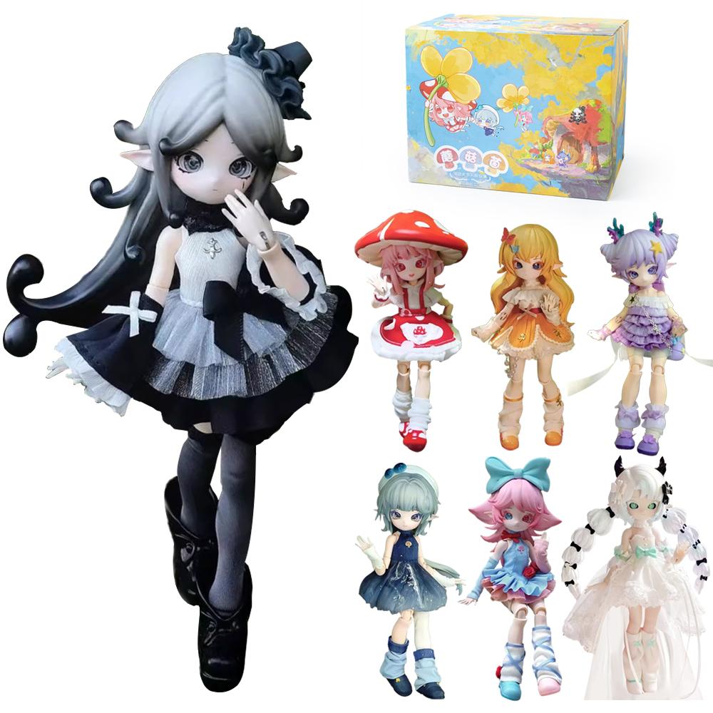 Мицелий грибов 1/12 BJD Слепой бокс Аниме фигурка Коллекционная милая Кукла с подвижными суставами Коробка-сюрприз Модный игрушка Праздничный подарок декор