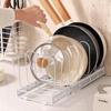 7 расширяемых держателей крышек кастрюль, регулируемый органайзер для кастрюль для хранения на кухне