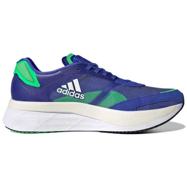 Adidas Adizero Boston 10 Sonic Ink Screaming Green Мужские кроссовки Purple Cloud-White FZ2498