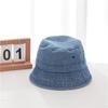 Japanese-style denim fisherman hat for women, Harajuku retro Hong Kong style bucket hat, spring-summer bucket hat, Korean version trendy plain hat