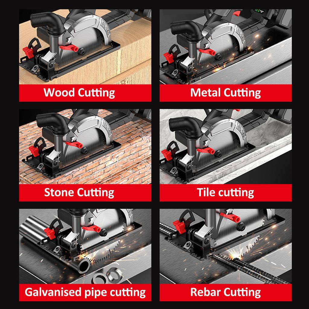 6-дюймовая электрическая циркулярная пила, 21 В, 6800 об/мин, бесщеточный двигатель, компактная циркулярная пила, плиткорез с пилой 24 зуб.