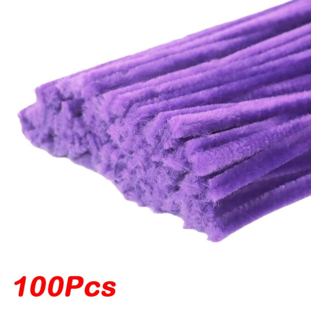 100/300/400Pcs Flexible Wire Pipe Cleaners Bendable Plush Sticks for Artificial Flower Making