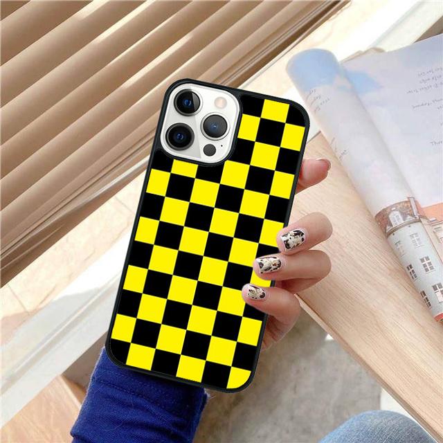 Клетка Шахматная Клетка Клетчатый Чехол для Телефона Для iPhone 17 Air 15 16 14 13 12 Pro Max 11 Pro Max Plus
