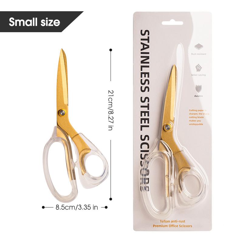 Асимметричные акриловые ножницы с прозрачной ручкой, острые, из нержавеющей стали, для кухни, офиса, резки бумаги, обрезки, шитья ZS-14