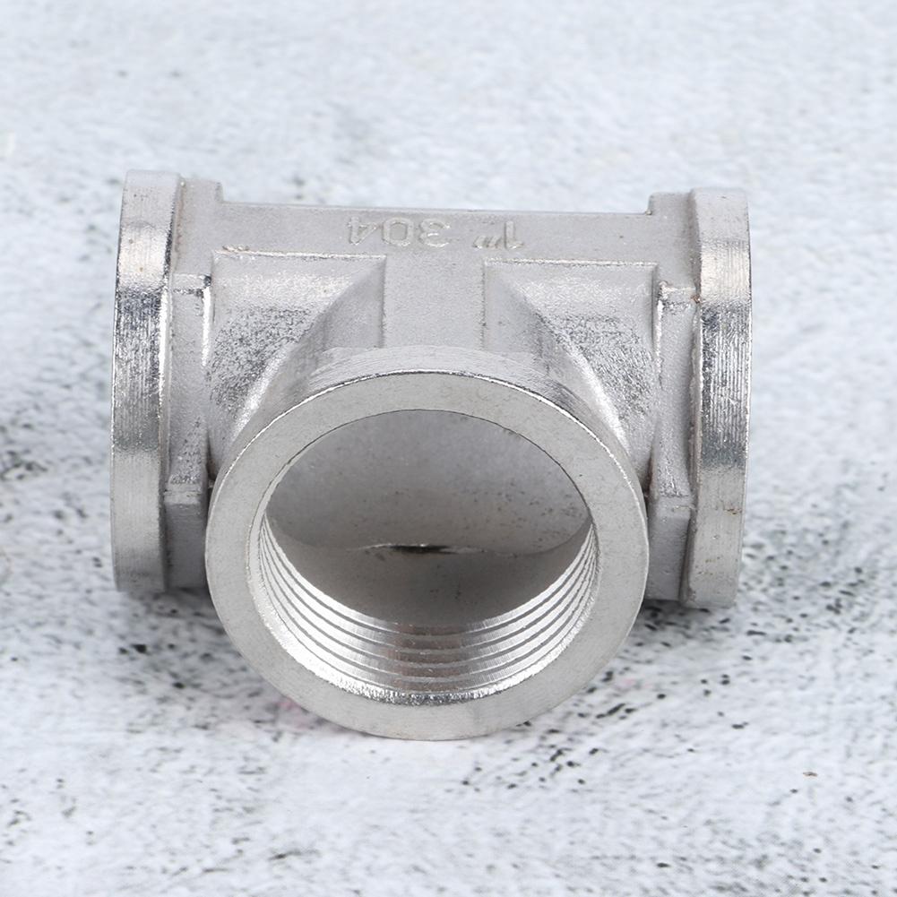 Тройник из нержавеющей стали 304 с резьбовым соединением для промышленных труб, полки для труб, бытового инструмента 1 дюйм x 1 дюйм x