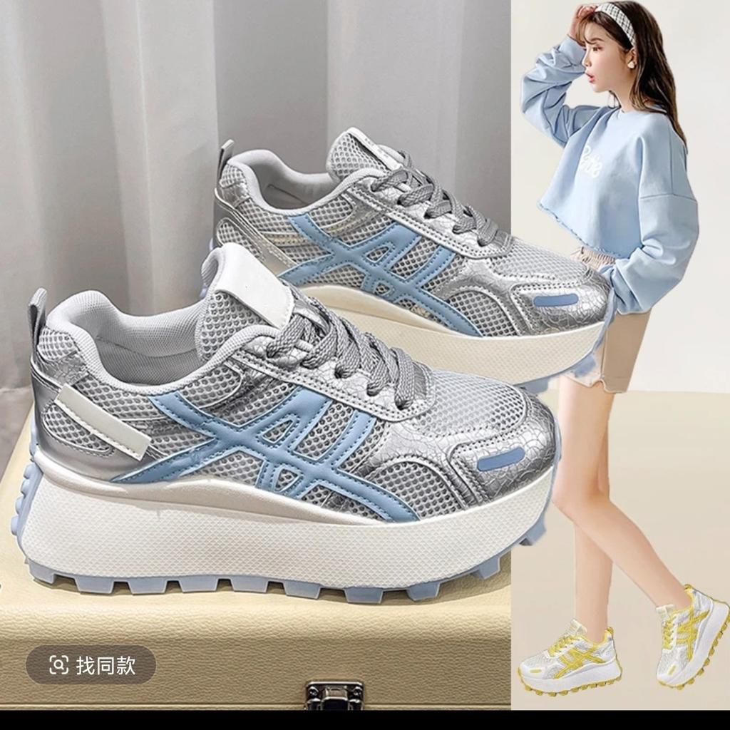 Новые женские премиальные повседневные кроссовки Sense - Толстая подошва, ретро, увеличивающие рост, дышащая сетка, удобные, модные, с поддержкой свода стопы