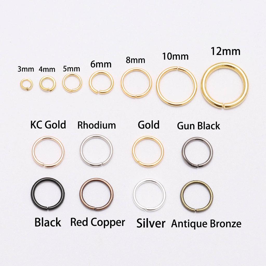 50-200 шт./лот 4, 5, 6, 8, 10 мм, кольца-скобы, разъемы для колец для поиска ювелирных изделий своими руками, аксессуары, оптовая продажа