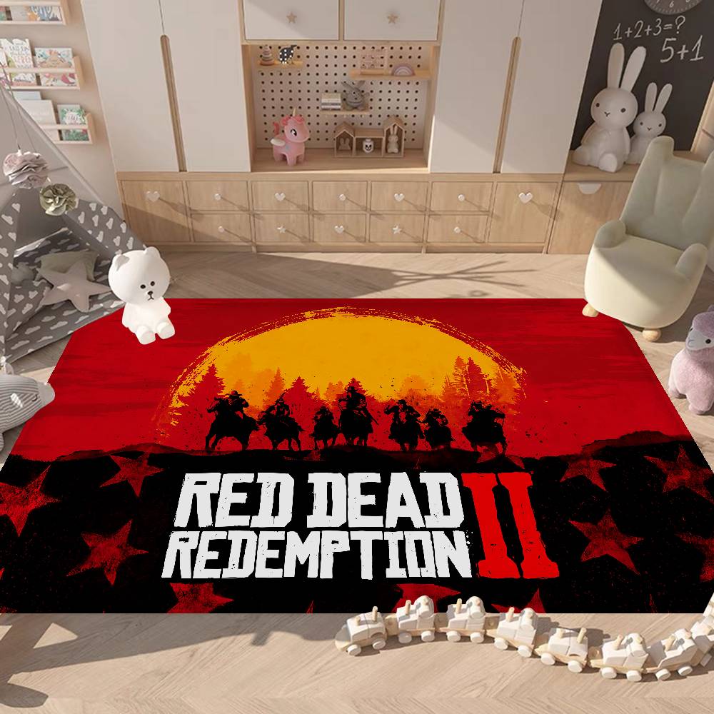 R-Red Dead Game R-Redemption 2 Ковер в коридор Нескользящий коврик для прачечной Декор для прачечной Балкон Детская гостиная Коврик для туалета