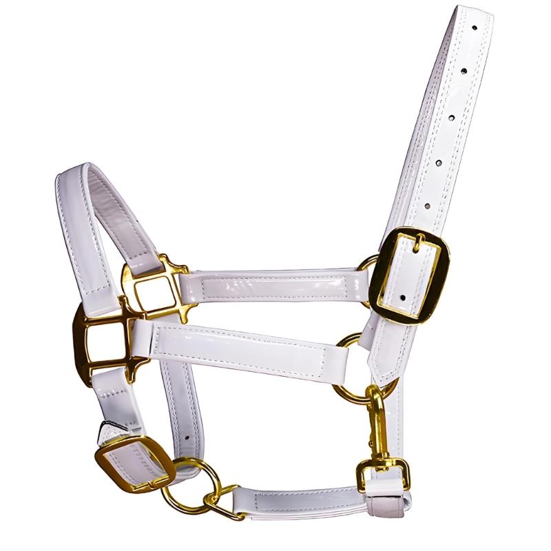 Smell Frees Equestrians Horse Headstall Bridle With Golden Buckles Smooth Soft Leather Surfaces For Effortless Cleaning
