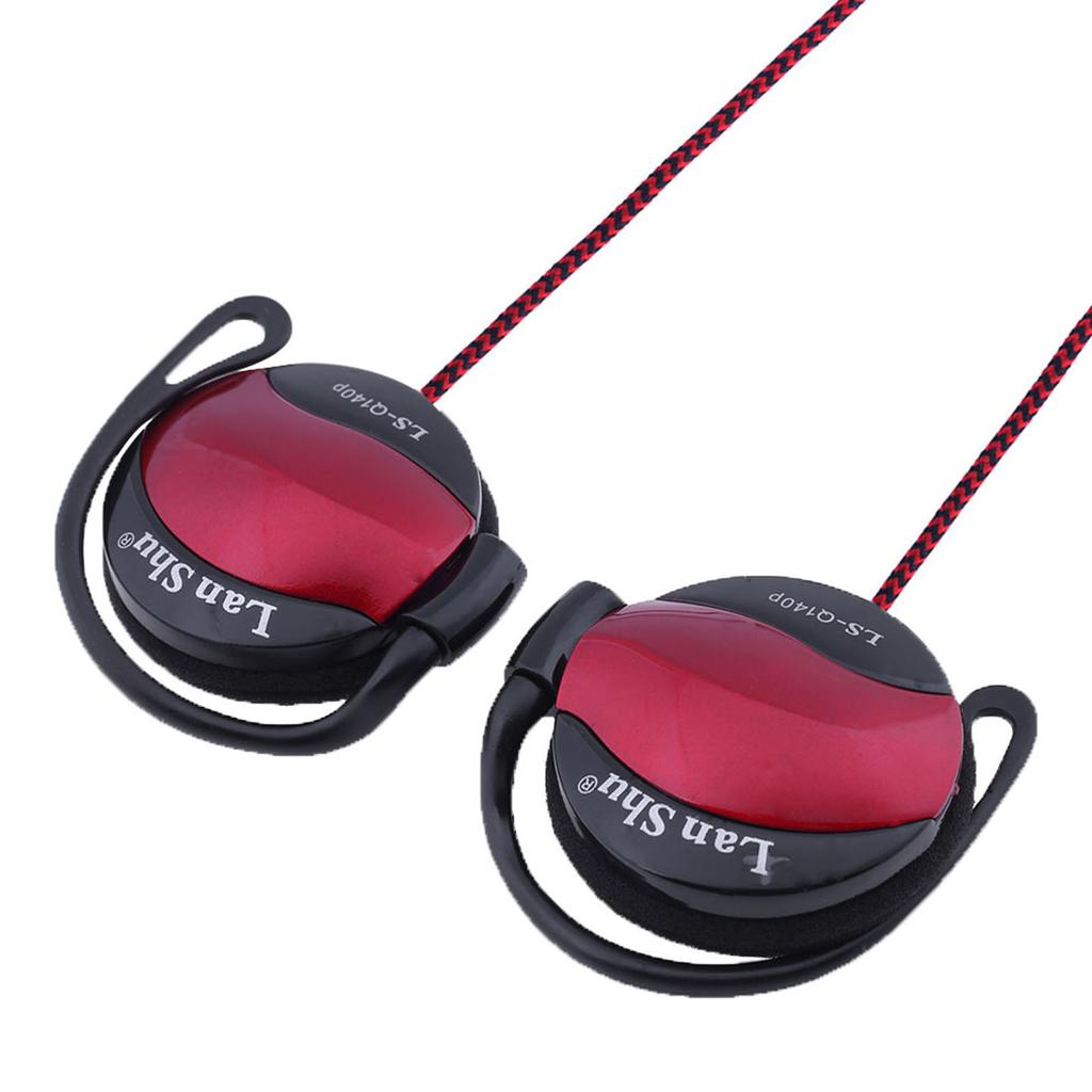 LS-Q140P Sport Headphone 3.5mm Ear-Hook Headset Line Control Earphone Earpiece with Mic for Phone