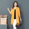 Женская шифоновая рубашка средней длины большого размера с рукавами 3/4, рубашка-кардиган, весна-лето, свободные повседневные солнцезащитные пальто
