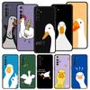 Мягкий ТПУ чехол для Realme C67 C63 C55 C53 C25 C21 10 11 12 13 GT 2 3 5 Pro Plus 5G Ударопрочный чехол для телефона Милый Гусь Утка Игра