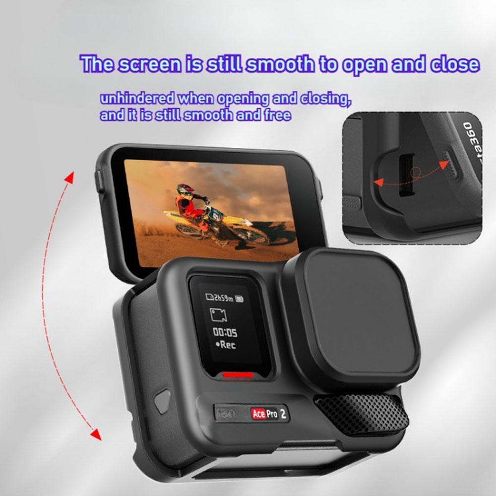 Для Insta360 Ace Pro 2 силиконовый защитный чехол корпус силиконовый чехол крышка объектива для Insta360 Ace Pro2 экшн-аксессуар