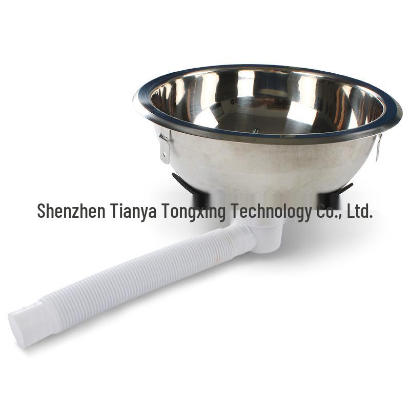 Круглая раковина из нержавеющей стали 304 с одной чашей – Для монтажа сверху/снизу столешницы, Матовая отделка, Идеально подходит для фургонов и небольших помещений