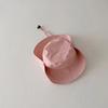 Summer Quick Dry Kids Bucket Hat Solid Color Boys Girls Fisherman Hats For Children Drawstring Outdoor Beach Panama Sun Cap