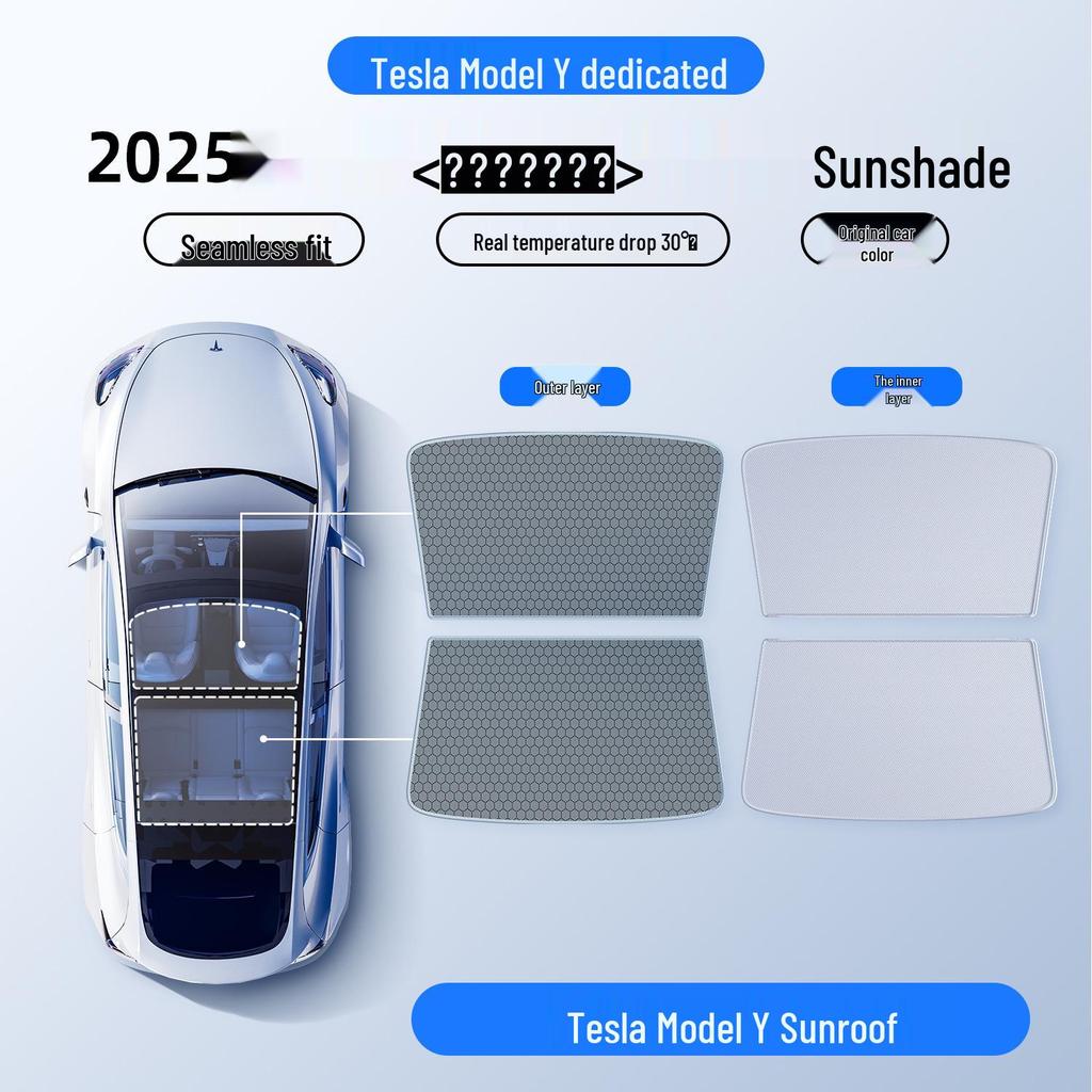 Графеновая шторка на люк для Tesla Model Y/3: Теплоизоляция и светоблокировка