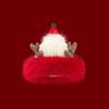 Soft Christmas Plush Cap Windproof Thickened Brimless Cap Versatile Red Knitted Woolen Hat  Outdoor