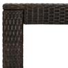 5 Piece Garden Bar Set with Armrests Poly Rattan Brown