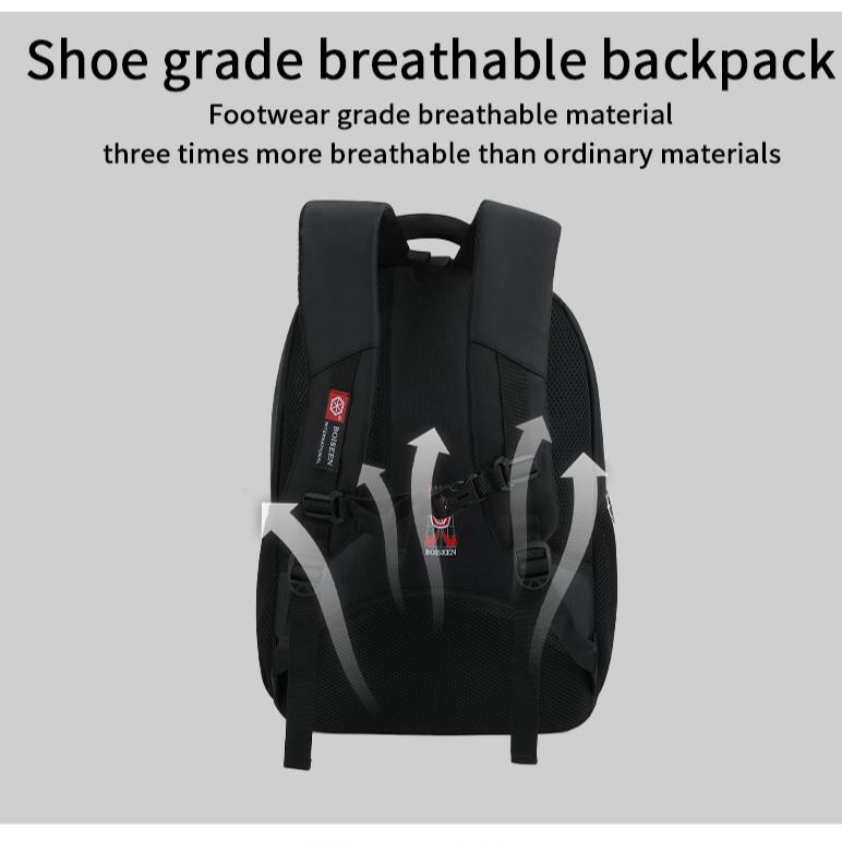 Мужская многофункциональная водонепроницаемая сумка на двойное плечо, черный рюкзак для ноутбука, большая вместимость, дорожная сумка для отдыха на открытом воздухе