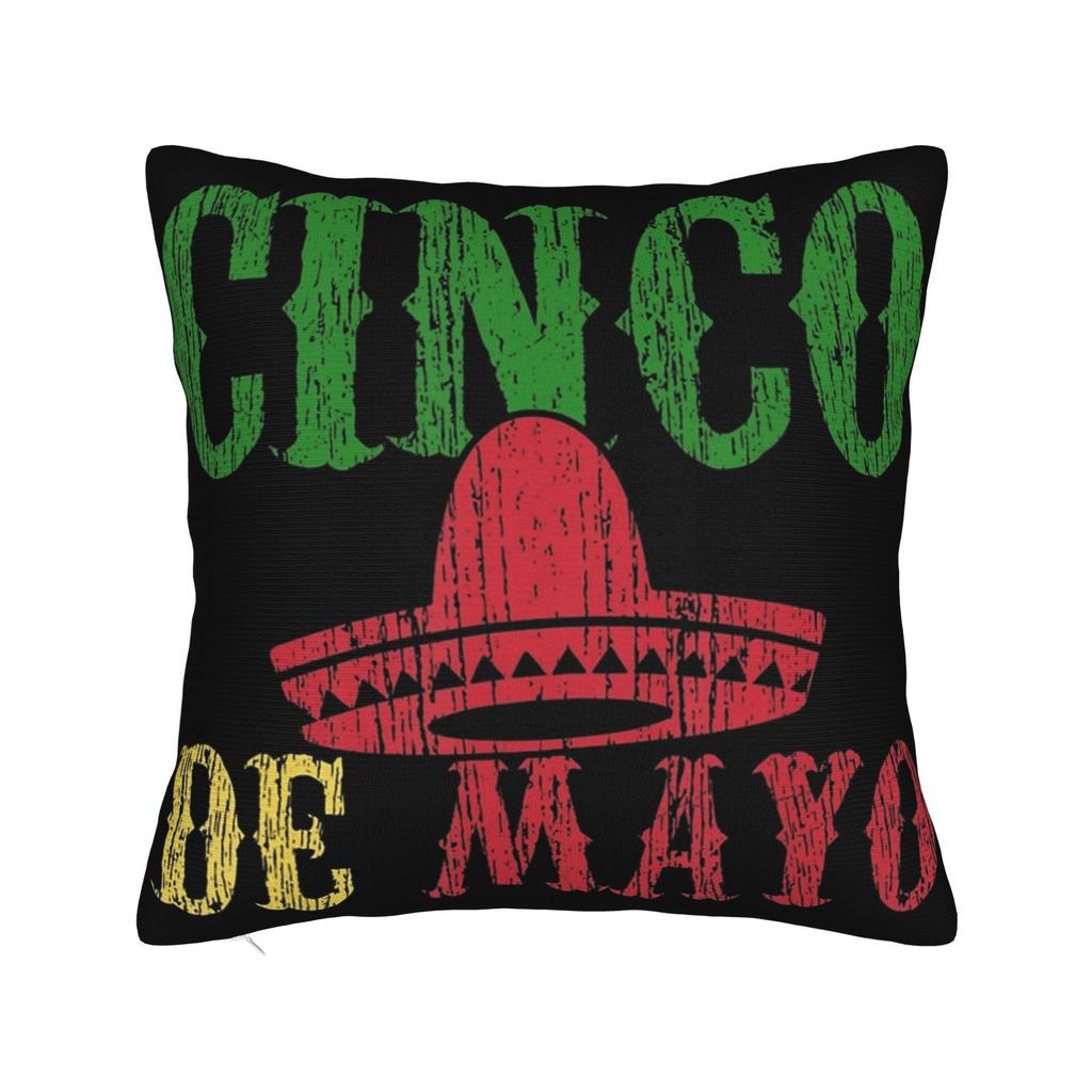 Decorative Pillowcase Cinco De Mayo Accessories Bedroom Pillow Case Cover Square Multi-Size