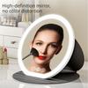 3 Color LED LED Makeup Mirror Round Mirror Portable Vanity Mirror  Office Use