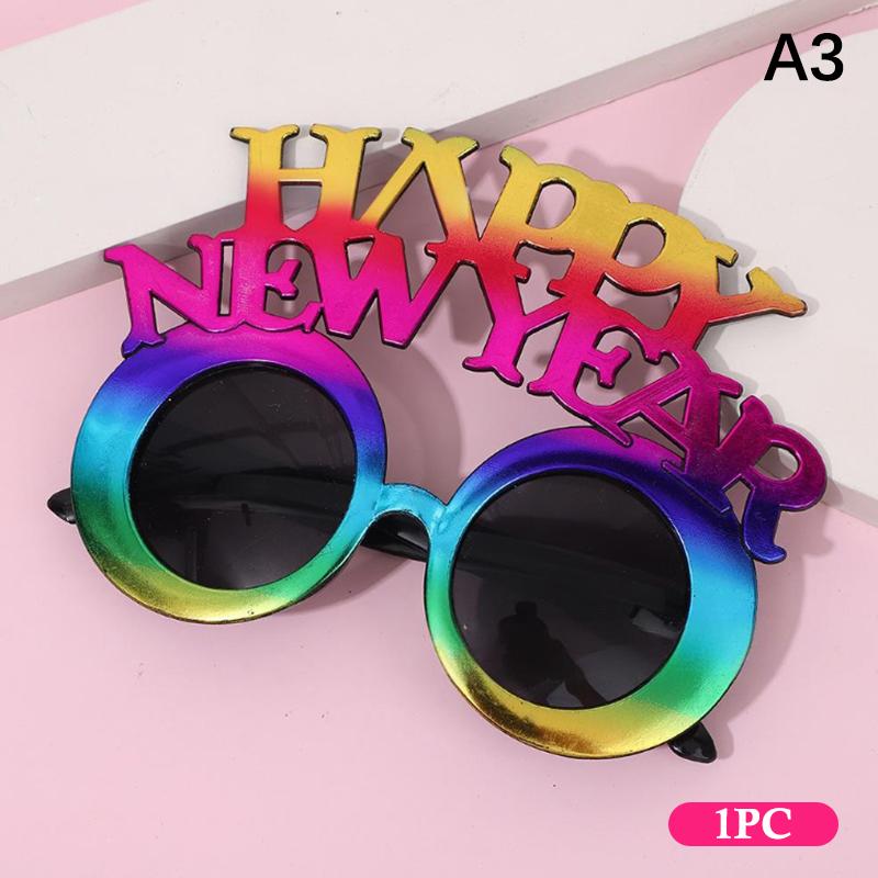 Счастливый Год Очки 2026 Реквизит для фотобудки Вечериночные очки Рождественский подарок Декоративные солнцезащитные очки Универсальный размер 1/5 шт.