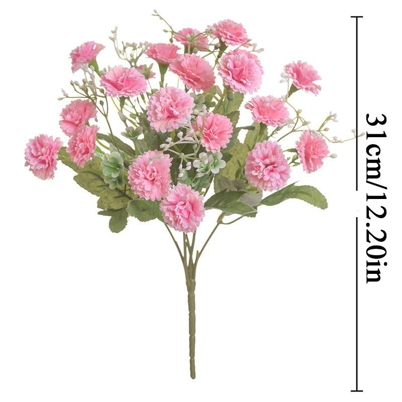 20 Heads Carnation Bouquet Artificial Flowers Bride Wedding Home Decoration Fake Flowers Faux