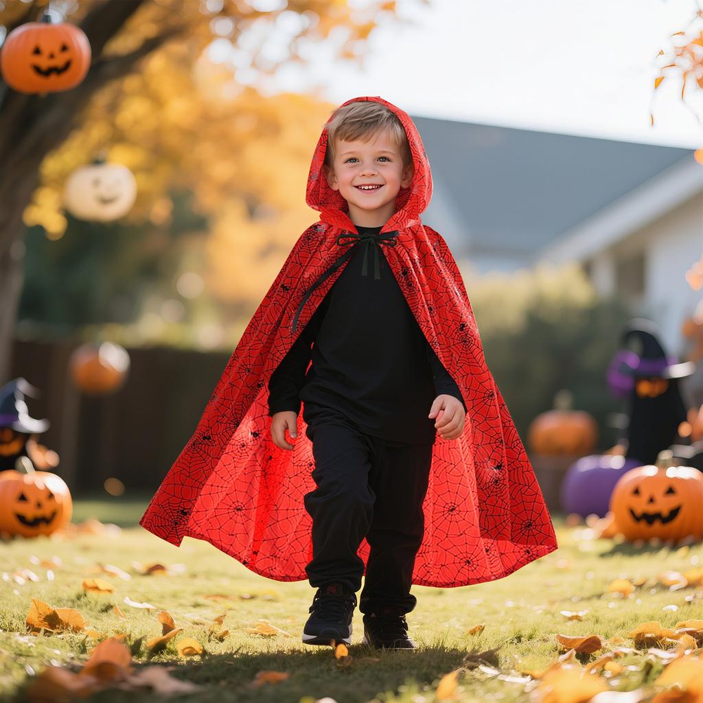 Детский и взрослый плащ для Хэллоуин-вечеринки, костюм для ролевой игры ужасной ведьмы, плащ смерти, унисекс.