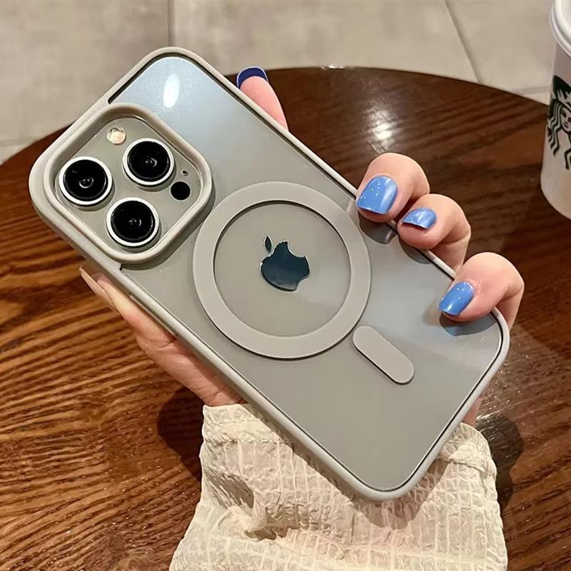 Luxury Magsafe Transparent Case For iPhone 16 15 14 13 12 11 Pro X XR XS Max 7 8 Plus 16E Magnetic Wireless Charge Phone Cover
