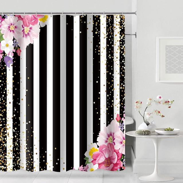 Современная занавеска для душа, модная блестящая занавеска для душа, полиэфирная ткань, водонепроницаемая занавеска для ванной, занавеска для перегородки ванной комнаты, 12 крючков
