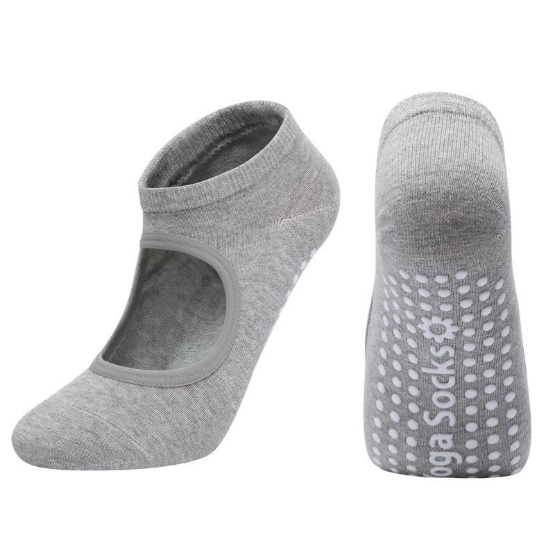 Color EU 35-42 Big Size Women Men Pilates Sock Anti-Slip Breathable Backless Yoga Ballet Dance Sports Grip Socks for