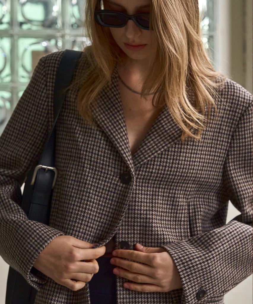 Sigreat Wool Check Single Jacket