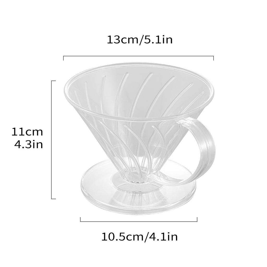 Leeseph Пластиковая кофеварка-капельница для кофе, фильтр-чашка для кофе, многоразовый кофейный фильтр, конусная чашка для капель для дома