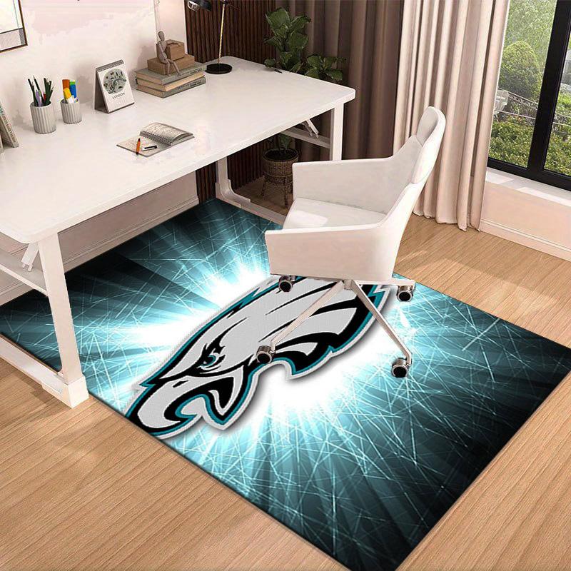 Коврик для пола Philadelphia Eagles Ночная игра для офиса, Коврик под стул, Декоративный ковер Коврик для гостиной, Большой размер Подарки для фанатов Рождественские подарки