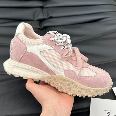 Небольшие мужские кроссовки с внутренним увеличением высоты 7 см, немецкие женские кроссовки для весны и лета 2025 г., новые повседневные женские туфли с толстой подошвой в тон цвета Forrest