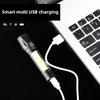 Мини-фонарик светодиодный перезаряжаемый портативный USB-зарядка высокой мощности для кемпинга водонепроницаемый с большим радиусом действия с клипсой для ручки