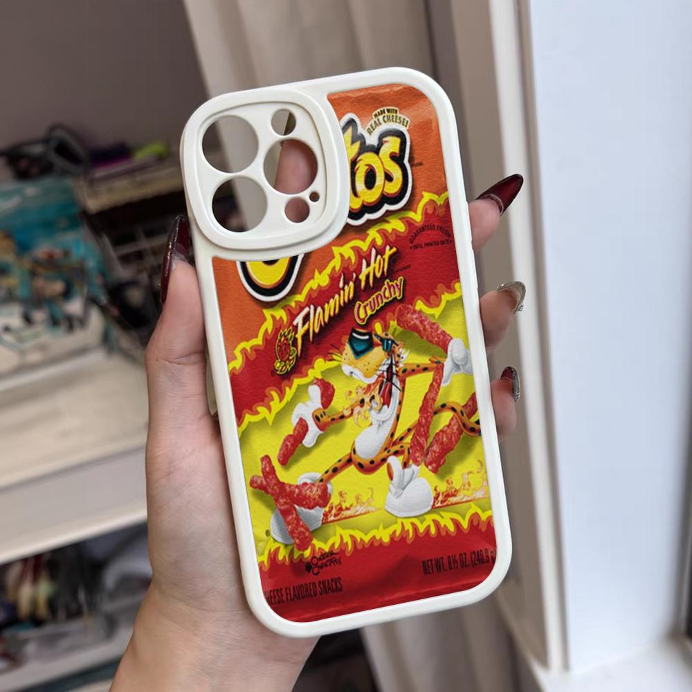 snack food Cheetos Phone Case For Iphone 16 15 14 12 13 Pro Max 11 Mini Xs Puls Lambskin Silicone Cover