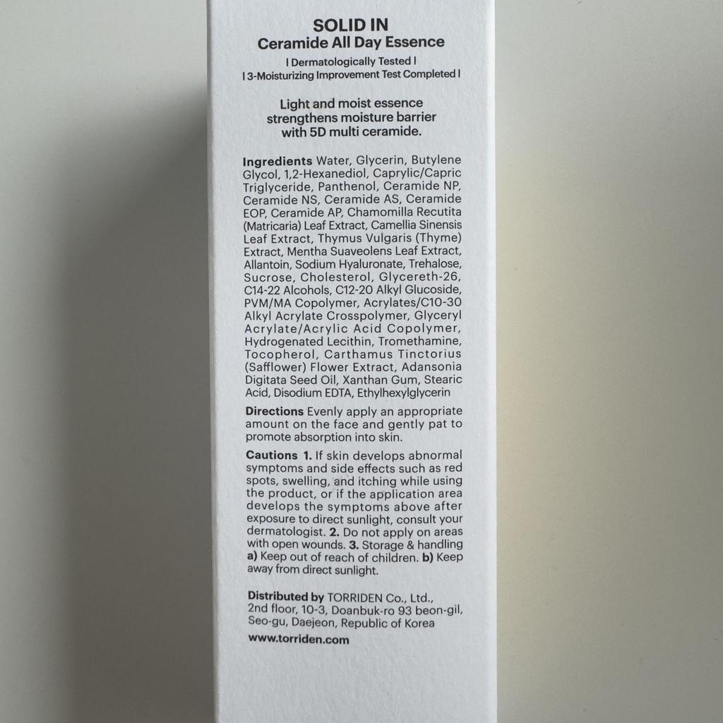 TORRIDEN SOLID IN Ceramine All Day Essence 5D Мульти Керамид 100 мл | 3,38 жидких унций.