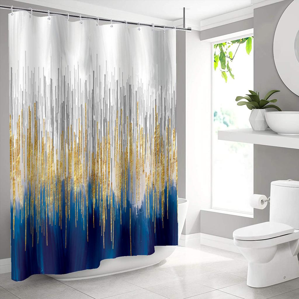 JINRUN Bathroom Thickened Waterproof Curtain Mildew Proof Shower Curtain Shower Partition Curtain Shower Curtain Bathroom Curtain Free Perforation