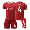 2425Liverpool Home Jerseys Sports Team Uniform Set Football Training Suit Set