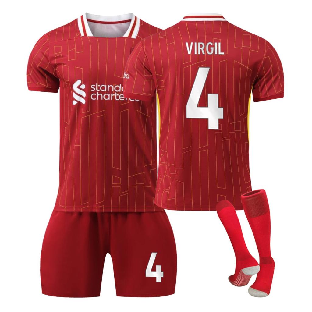 2425Liverpool Home Jerseys Sports Team Uniform Set Football Training Suit Set