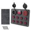 12 В 24 В 8-клавишный разъем Lighte Buttons USB-зарядные устройства для автомобиля RV Truck ATV UTV Camper Caravan тумблерный переключатель панель автоматического выключателя