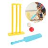 Kids Cricket Set Plastic Cricket Bat with 2 Balls and Stumps Backyard Sports Game Interactive Board Game Easy To Play