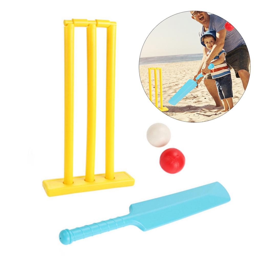 Детский набор для крикета, спортивная игра для детей на открытом воздухе, игра в крикет для родителей и детей с пнями и 2 мячами, прочная конструкция
