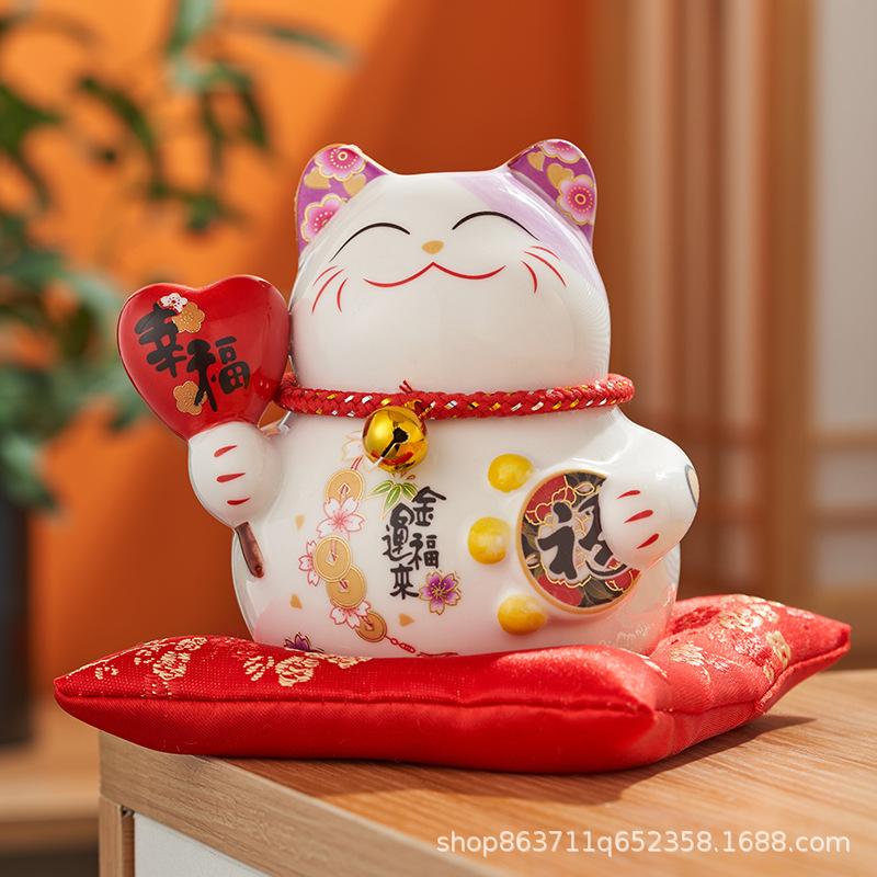 НОВАЯ копилка «Счастливый кот», креативное украшение, керамический кот удачи в японском стиле, подарок на открытие нового магазина, украшение для дома