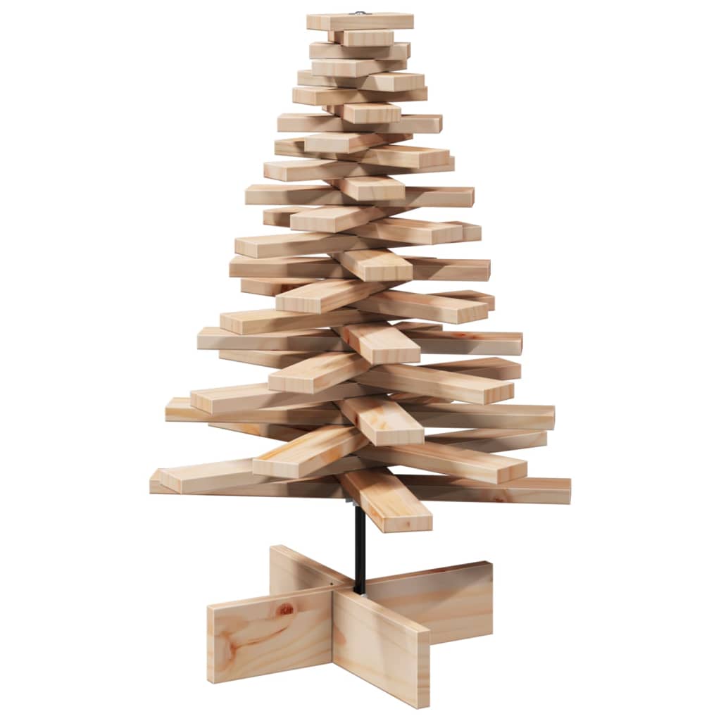 Wooden Christmas Tree for Decoration 80 cm Solid Pine Wood