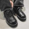 Мужские кожаные туфли дерби Минималистичный модный дизайнерский стиль Вечеринка Повседневная работа Толстая подошва молодежные туфли На шнуровке повседневные