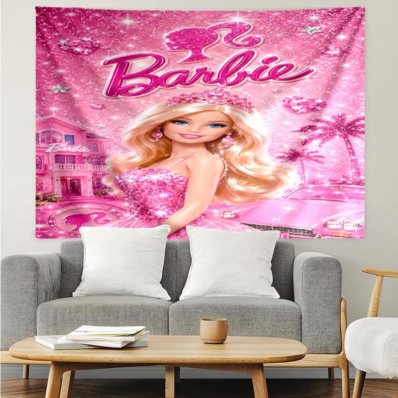 Barbie Tapestry for Bedroom Aesthetic Classroom Tapestries Wall Hanging for Living Room Dorm Office,Ideal Creative Gift