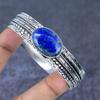 Lapis Lazuli Gemstone Handmade 925 Sterling Silver Cuff Bangle 7.5" v0Y53